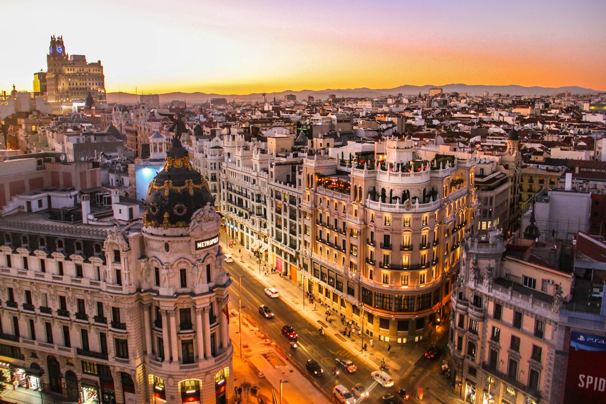 Barcelona rooftops in Spain