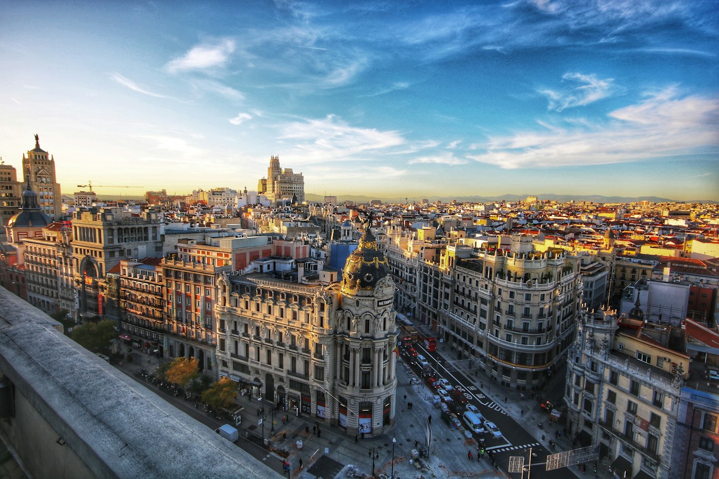 Gran Vía street in central Madrid